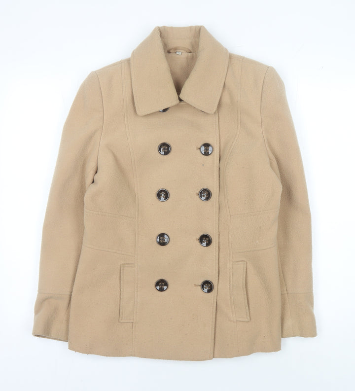 Isle Beige Women's Pea Coat - Size 12 Classic Style