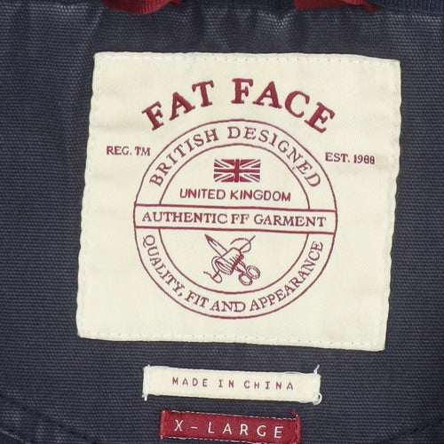 Fat Face Men's Blue Hooded Jacket XL Casual