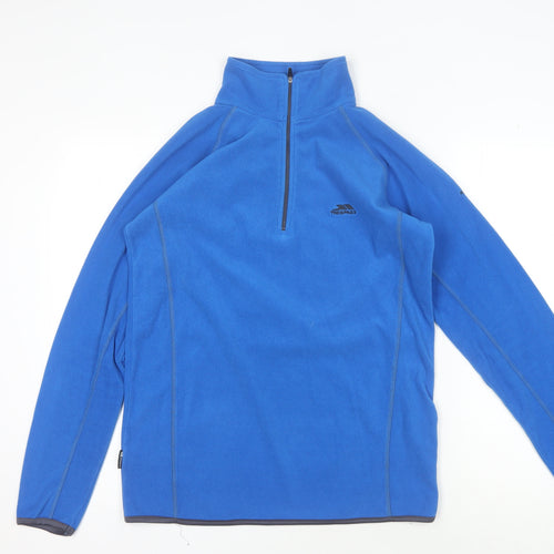 Trespass Men's Blue Fleece 1/4 Zip Sweatshirt Size S