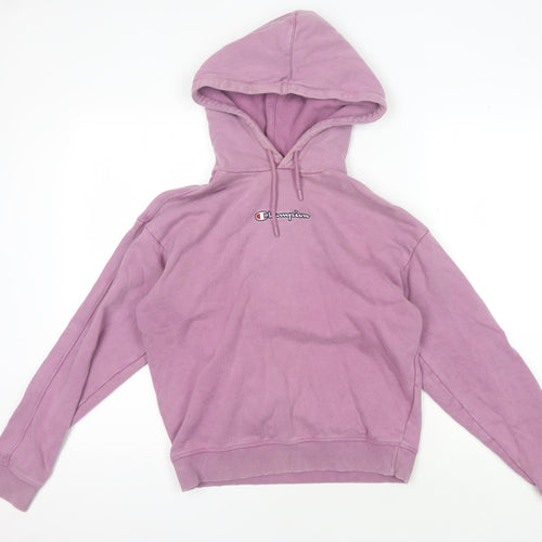 Champion Unisex Purple Hoodie Medium Pullover