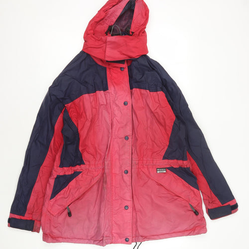 Eleven Women's Red Blue Windbreaker Jacket Size 14