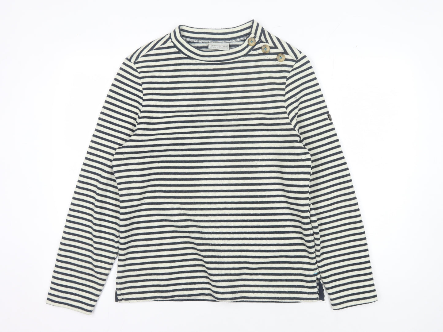 Craghoppers Women's Black Striped Pullover Sweatshirt Size 12