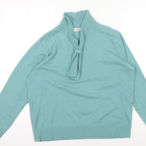 Honor Millburn Women's Blue High Neck Pullover Jumper Size 18-20