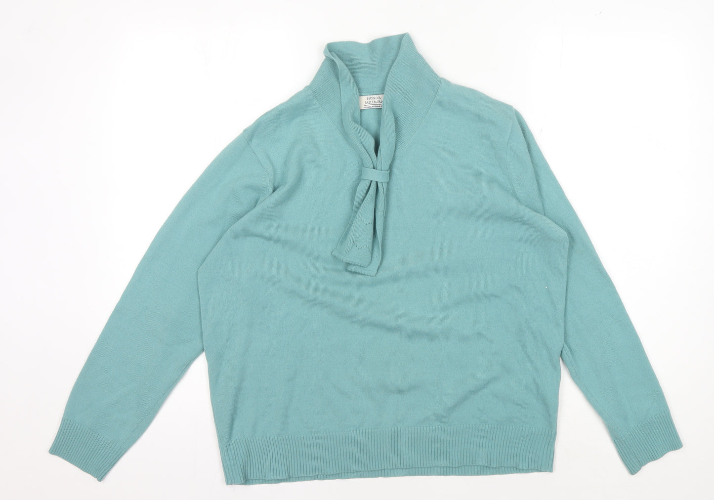 Honor Millburn Women's Blue High Neck Pullover Jumper Size 18-20