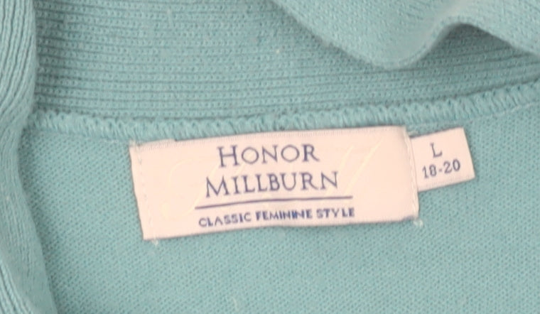 Honor Millburn Women's Blue High Neck Pullover Jumper Size 18-20