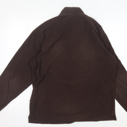 Jack Wolfskin Men's Brown Fleece Half-Zip Sweatshirt M