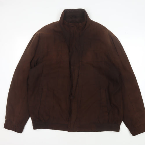 Thomas Nash Men's Brown Jacket L Stand-Up Collar