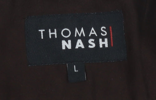 Thomas Nash Men's Brown Jacket L Stand-Up Collar