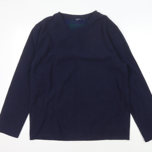 Champion Men's Blue M Pyjama Top V-Neck Long Sleeve