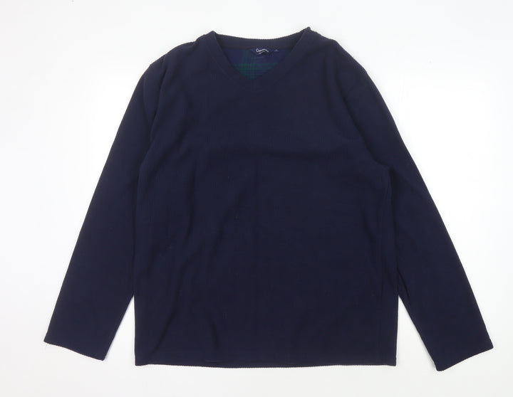 Champion Men's Blue M Pyjama Top V-Neck Long Sleeve