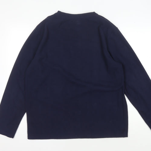 Champion Men's Blue M Pyjama Top V-Neck Long Sleeve