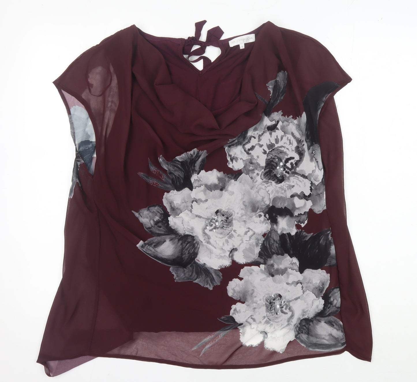 RJR John Rocha Women's Floral Tunic Blouse, Size 14