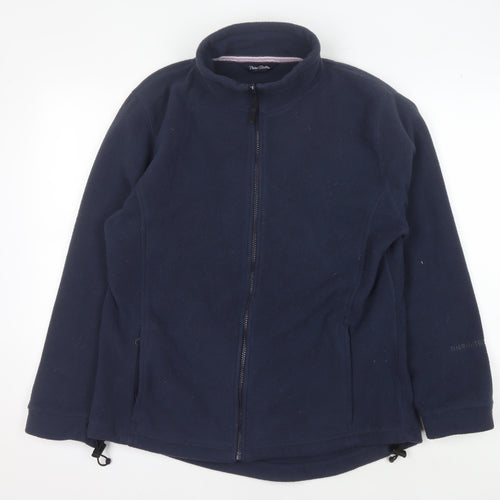 Peter Storm Women's Blue Fleece Mid-Length Jacket, Size 16