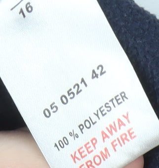 Peter Storm Women's Blue Fleece Mid-Length Jacket, Size 16