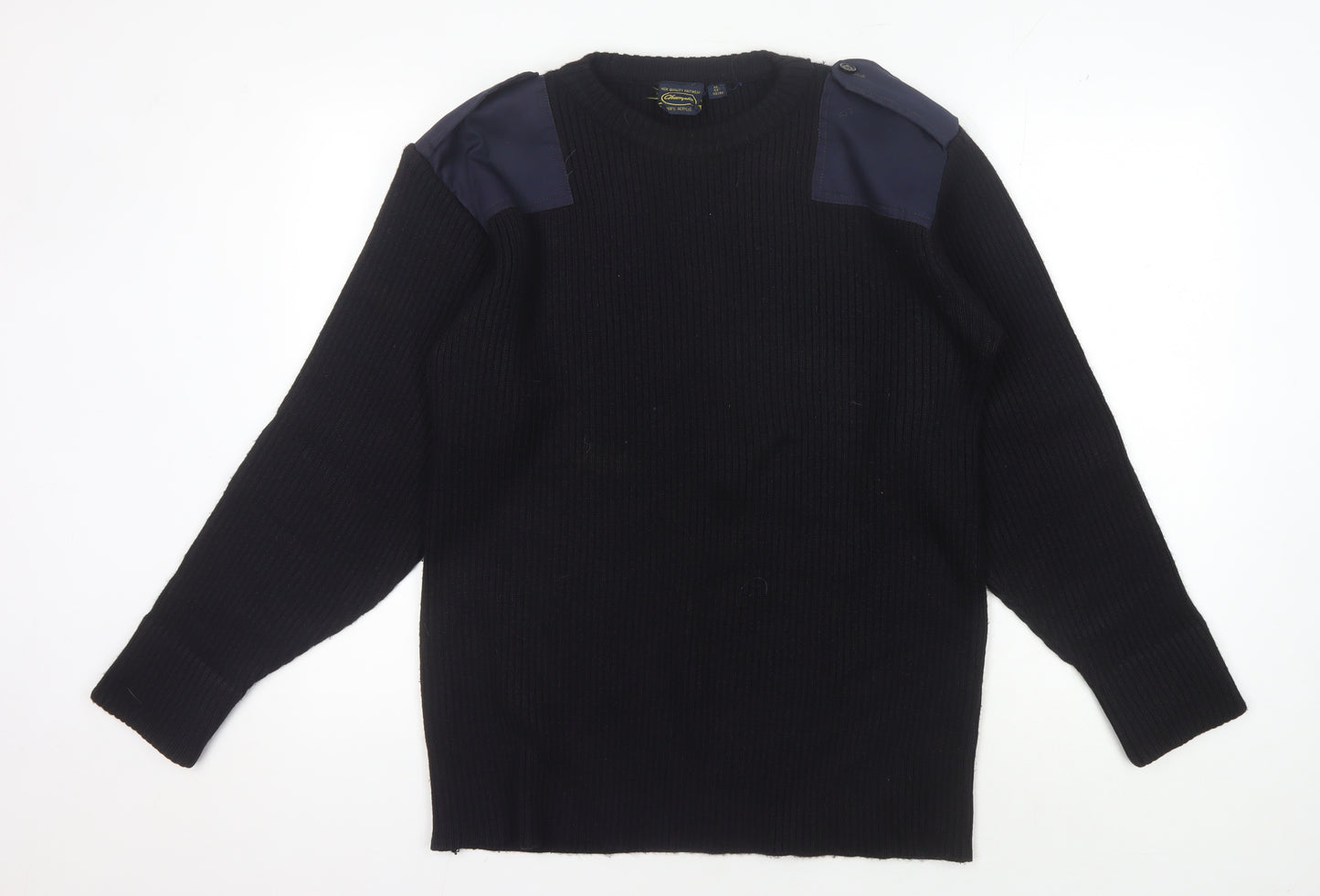 Champion Men's Black XL Pullover Sweater with Buttons