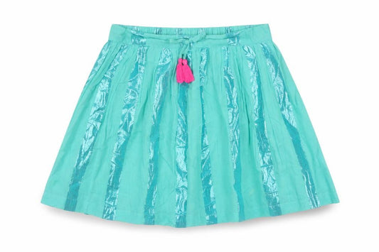 Boden Girls Blue Peasant Skirt 11-12 Years Tassel Accent