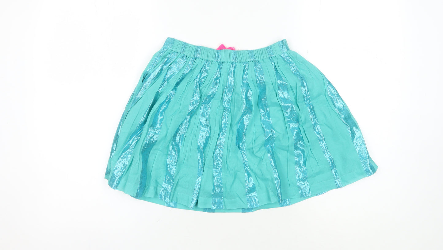 Boden Girls Blue Peasant Skirt 11-12 Years Tassel Accent