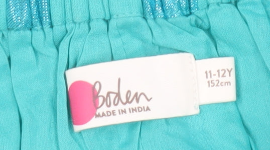 Boden Girls Blue Peasant Skirt 11-12 Years Tassel Accent
