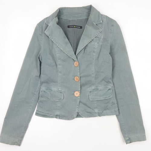 DKNY Jeans Women's Green Blazer, Size S, Casual Style