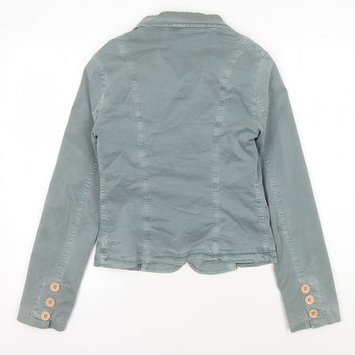 DKNY Jeans Women's Green Blazer, Size S, Casual Style