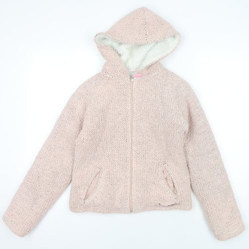 Weird Fish Women's Pink Hooded Jacket, XS