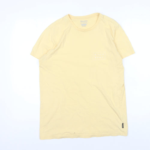 Billabong Men's Yellow Slim Fit Cotton T-Shirt, Size S