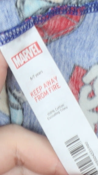 Marvel Boys Multicoloured Pyjama Top, 6-7 Years, Superhero Comics