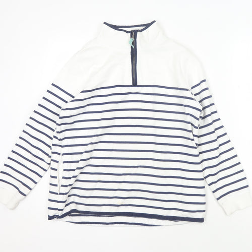 WoolOvers Women's Striped Pullover Sweatshirt M