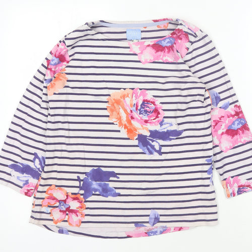 Joules Women's Multicoloured Cotton 3/4 Sleeve Top