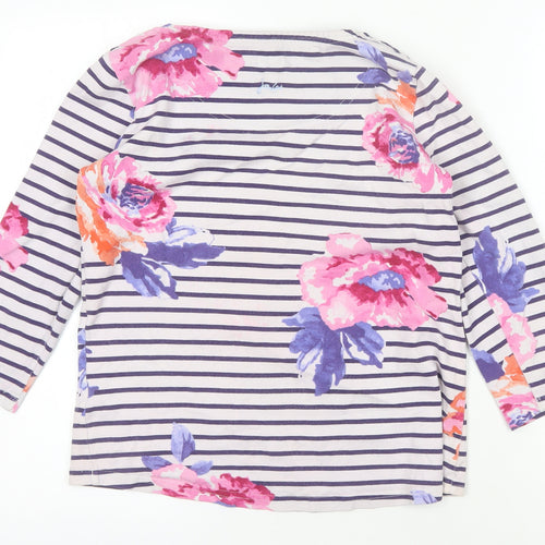 Joules Women's Multicoloured Cotton 3/4 Sleeve Top