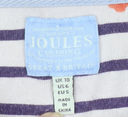 Joules Women's Multicoloured Cotton 3/4 Sleeve Top