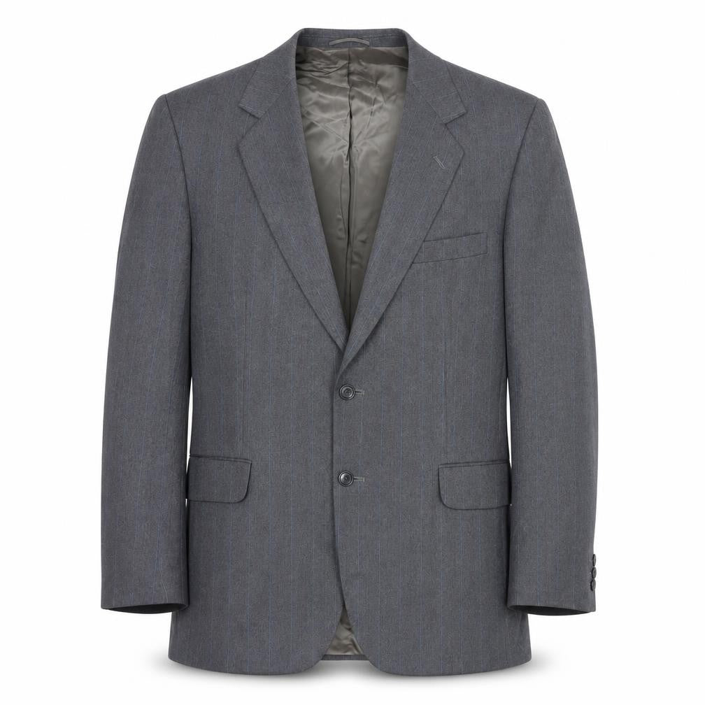 Front view of Magee Men's Grey Wool Blazer, size 40, Regular Fit