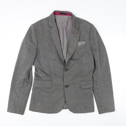 Ted Baker Men's Grey Slim Fit Tweed Blazer 3