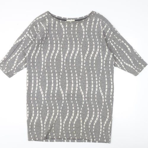 Zara Women's Grey Geometric Pullover Jumper Size 8