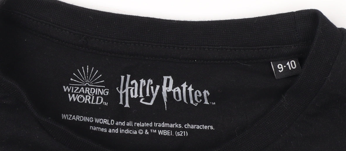 Harry Potter Boys Black Dragon Graphic T-Shirt 9-10 Years