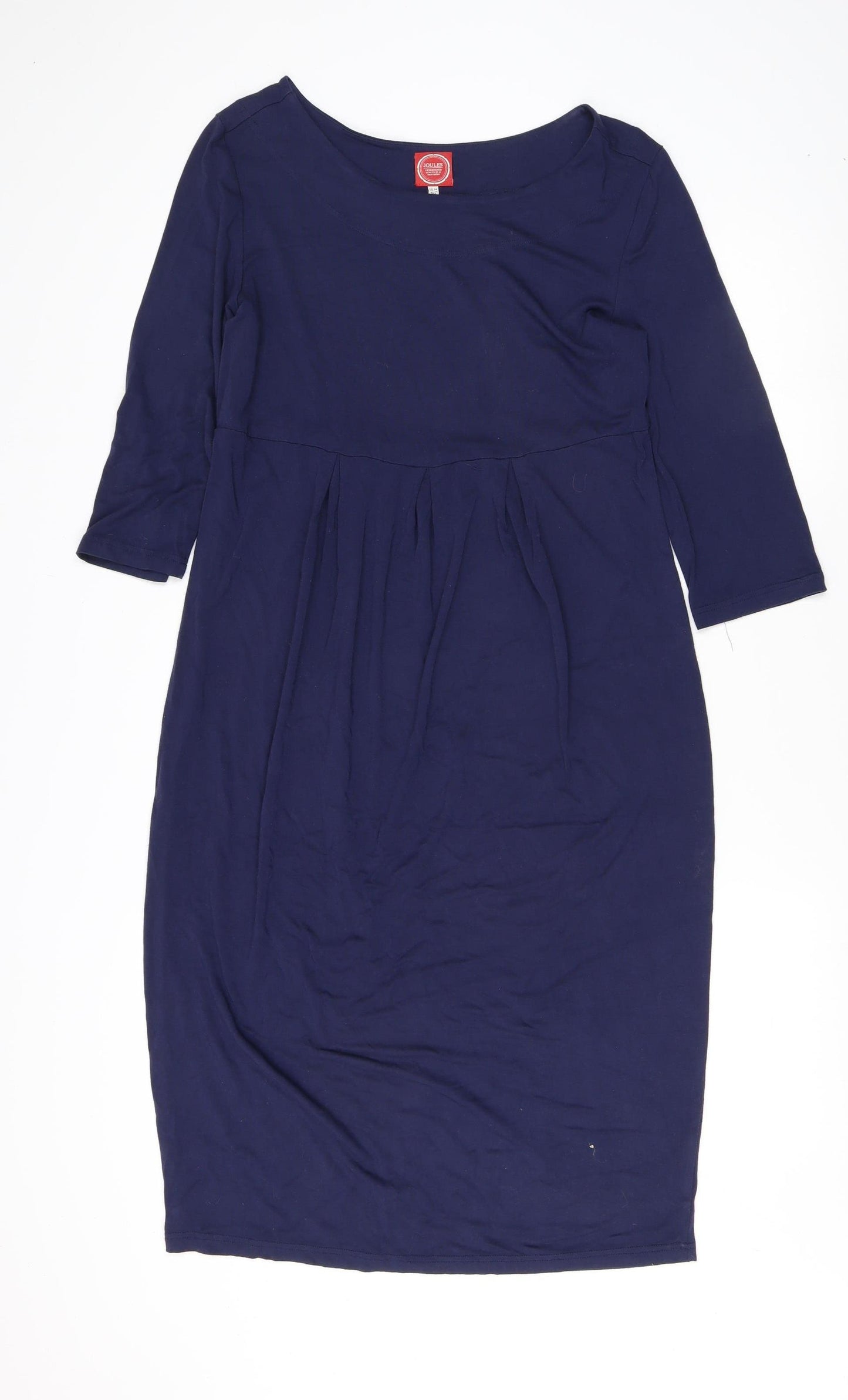Joules Women's Blue 3/4 Sleeve Shift Dress Size 14