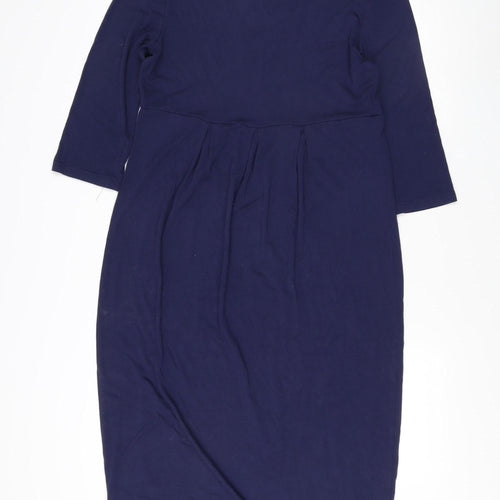 Joules Women's Blue 3/4 Sleeve Shift Dress Size 14