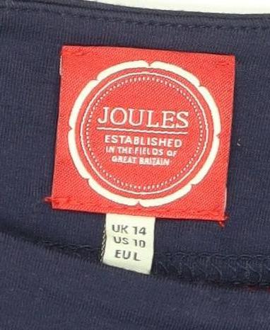 Joules Women's Blue 3/4 Sleeve Shift Dress Size 14