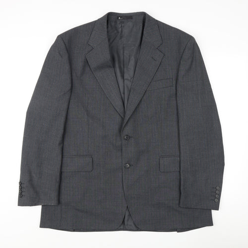 BHS Men's Grey Regular Fit Suit Jacket 44R