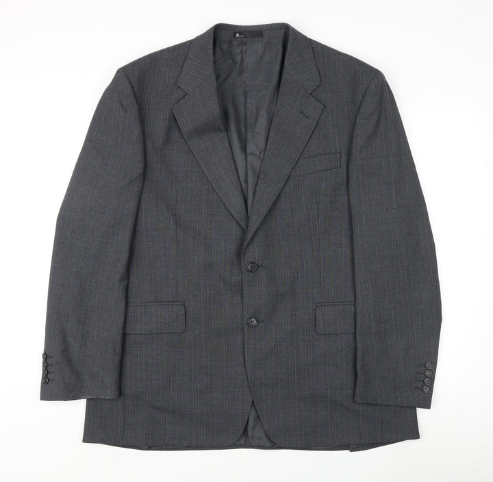 BHS Men's Grey Regular Fit Suit Jacket 44R