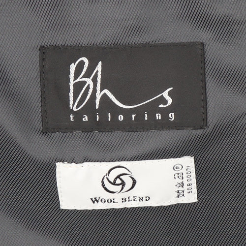 BHS Men's Grey Regular Fit Suit Jacket 44R