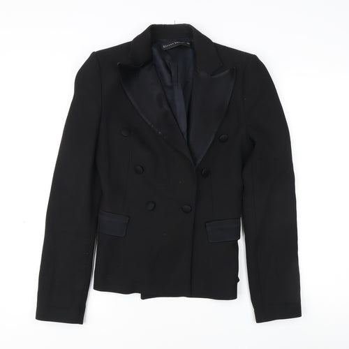 Zara Women Black Wool Blend Blazer XS
