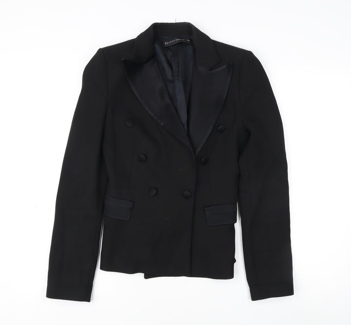 Zara Women Black Wool Blend Blazer XS