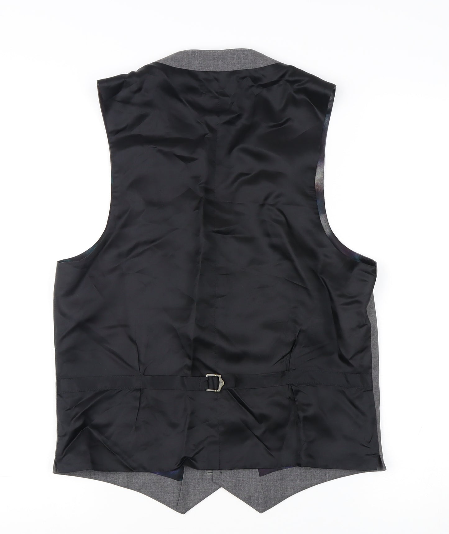 Paul Smith Men's Grey Wool Waistcoat, Size S, Elegant