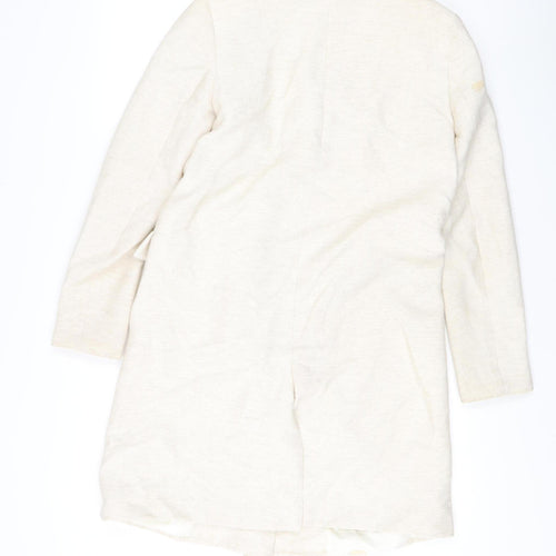 Zara Women's Beige Long Overcoat Size S