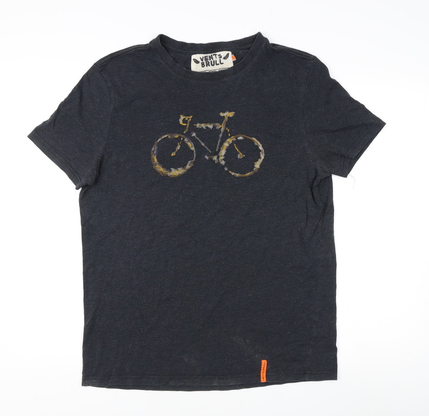 Vents Brull Unisex Black Cotton T-Shirt L Casual