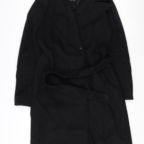 The Reiss Archive Women's Black Wool Overcoat M