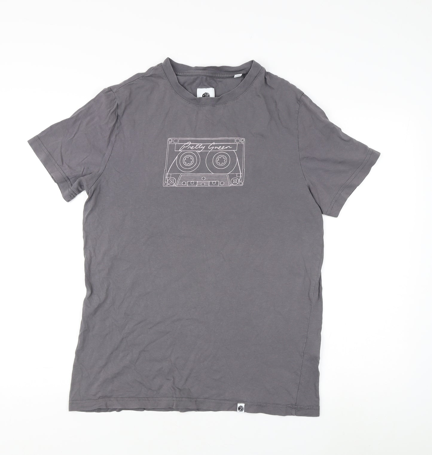 Pretty Green Grey T-Shirt M Music Graphic Unisex Casual