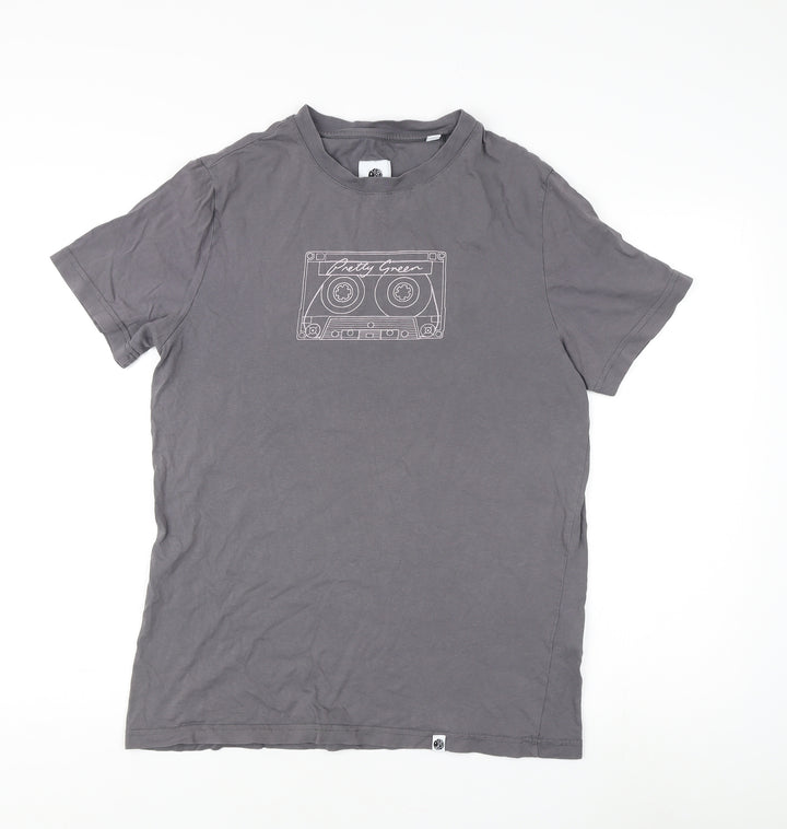 Pretty Green Grey T-Shirt M Music Graphic Unisex Casual