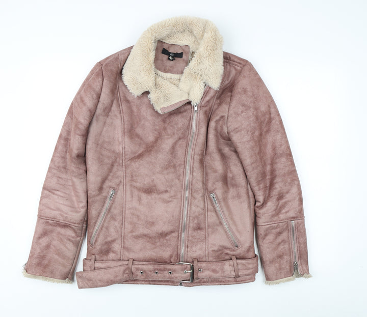 M Women's Brown Motorcycle Jacket Size 8